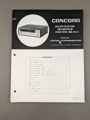 Concord solid state - concord, fm/am