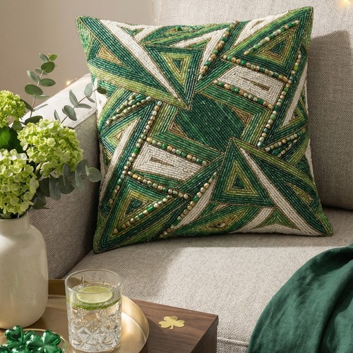 Federa cuscino lusso verde con