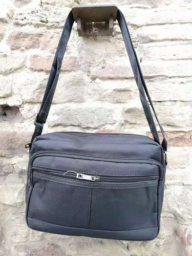 Borsa tracolla nera tessuto