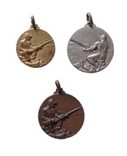 *HH* Lotto 3 Medaglie Pesca Pescatore Bresso Gspd Medaglia Premio Medal