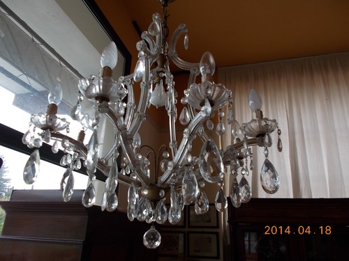 Lampadario vetro antico - lampadario,