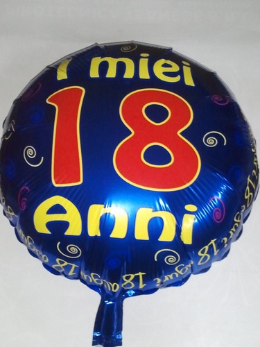 Pallone mylar anni azzurro - mylar,