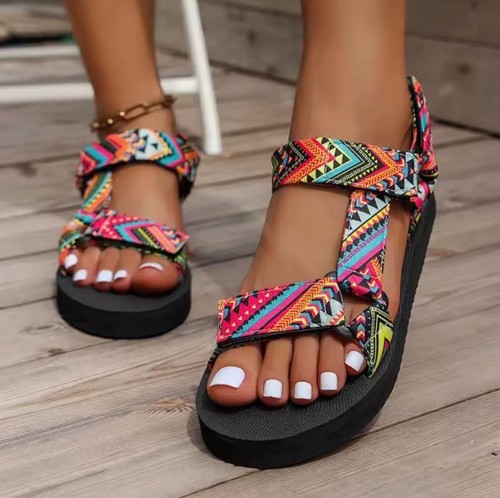 Sandali donna plateau colorati