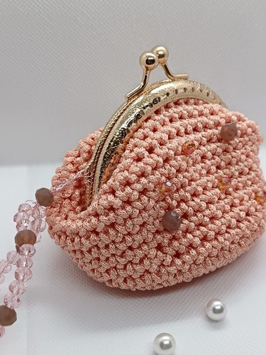 Portamonete rosa con - , chiusura