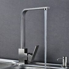 Rubinetto miscelatore in acciaio inox satinato canna alta lavello cucina 52690