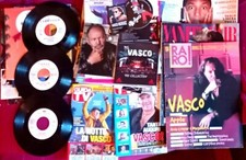 vasco rossi mega lotto - riviste - poster - tessere - 45 giri jb - 