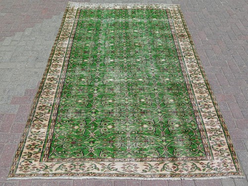 Tappeto vintage turco - , floreale