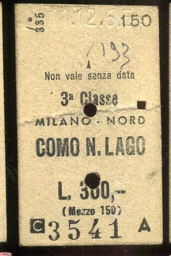 Biglietto treno ferrovia - biglietto,