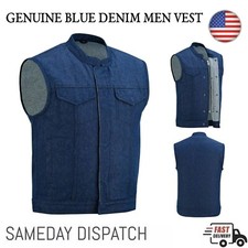 Gilet gilet uomo denim blu