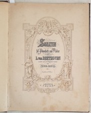 SONATEN BEETHOVEN PIANOFORTE VIOLINO FERD DAVID FRIEDR HERMANN 1900 SPARTITI 