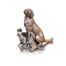 Cane Labrador in bronzo con