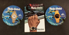 PHILIP WHATCH ADESIVI STICKERS VINTAGE CARIBBEAN WINDSURF QUARTZ SHARK OROLOGI -