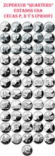 CUARTO DOLAR ESTADOS UNIDOS USA CECA MINT P D S PROOF QUARTER 1999 A 2009