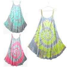 Abito svasato tie-dye radiale