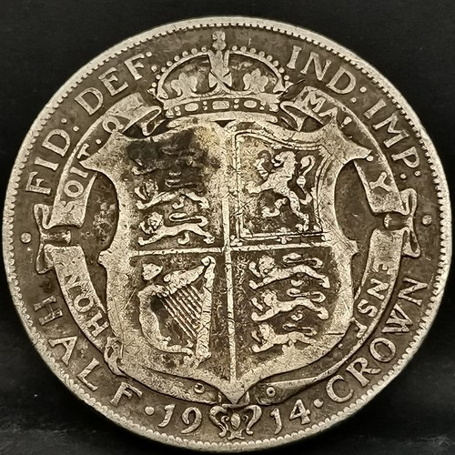 Half crown 1914 argent - half,