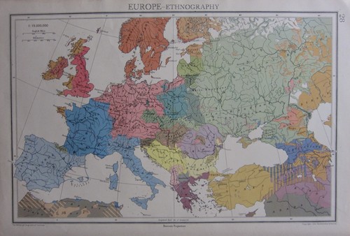 1942 mappa europa - 1942, etnografia