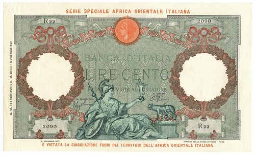 Lire 100 africa orientale - 100,