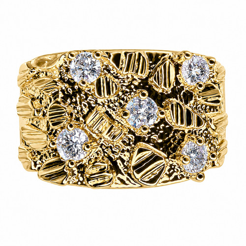 Anello pepita zirconi
