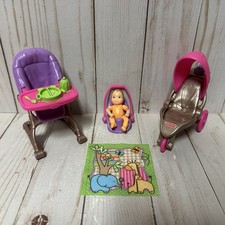 Set seggiolone passeggino vintage Fisher Price Loving Family tutto per bambino