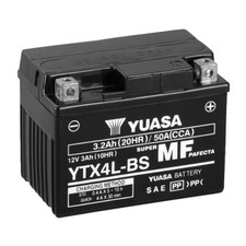Batteria per Derbi Senda 50 SM X-Race SR2D1A 2011 YUASA YTX4L-BS AGM chiusa