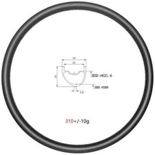 Cerchio freno a disco asimmetrico superleggero 29 pollici carbonio XC mountain bike ruota 28 32H