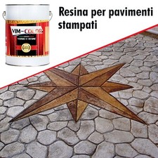 Resina Trasparente Per Pavimenti Stampati In Cemento Lt 10 -Mq.80-100 Flex Floor