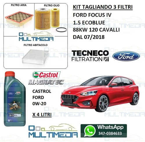 Kit tagliando filtri - 4, di