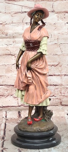 Statuina bronzo donna - art, deco