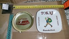 Coppia Oggetti Vintage Da Collezione Pubblicitari Candolini Liquori Grappa Tokaj