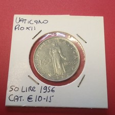 Vaticano Moneta 50 Lire 1956 Pio XII