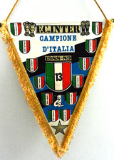 GAGLIARDETTO CALCIO F.C. INTER CAMPIONE D'ITALIA PENNANT FOOTBALL WINPEL VINTAGE