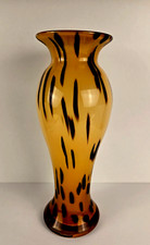 Vaso Vetro Stampa Leopardo Oro