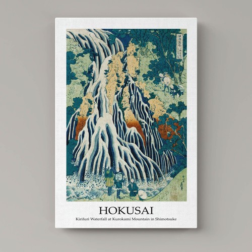 Quadro hokusai cascata - quadro,