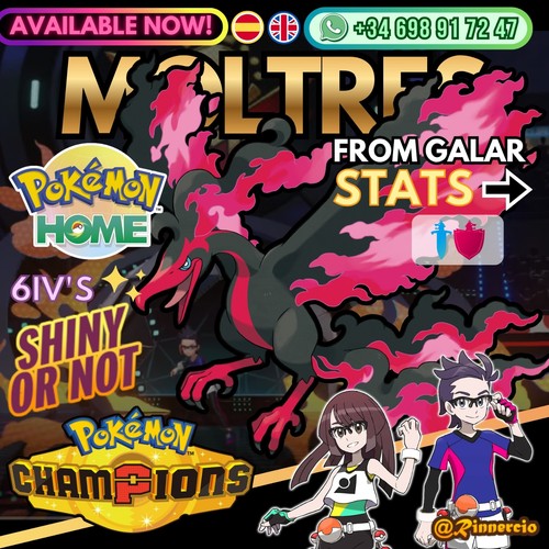 Moltres galar 6ivs - galar, shiny