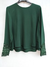 Blusa Zara a due balze, stile campana, da donna, Tg. L, usata
