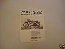 advertising Pubblicità 1975 MOTO CZ 125-175-250