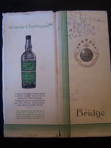 Carnet ancien bridge liqueur - ancien,