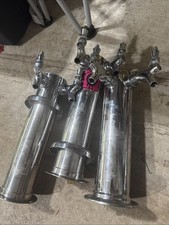 Rubinetto doppio rubinetto acciaio inox cromato bozza bar pub taverna birra torre