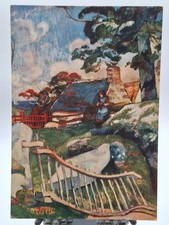 ? cartolina d'epoca paul gauguin, lo steccato