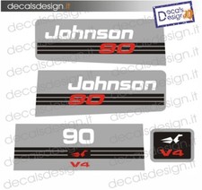 Adesivi motore marino fuoribordo Johnson 90  cv V4  gommone barca