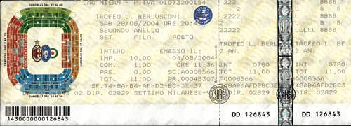 Biglietto stadio trofeo - biglietto,