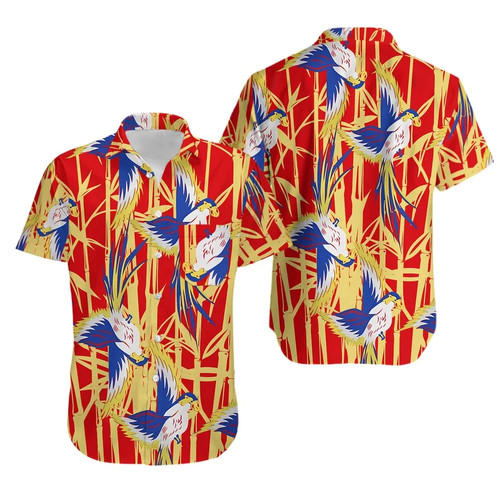 Camicia hawaiana pappagallo