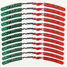Aprilia Tuono V4 1000 Italian flag colour custom wheel rim graphics style 1 