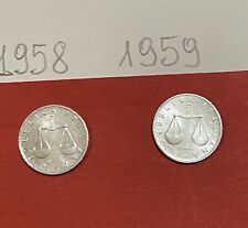 N.4 Monete da 1 Una Lira ITALIA Anno 1954/55/58/59 -RARE €.69.+Sped.