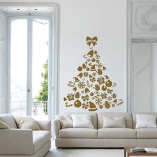 vetrofanie wall sticker adesivo per vetrine ufficio casa b&b albero di Natale 
