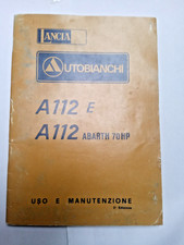Manuale d' uso e manutenzione AUTOBIANCHI A112E e A112 ABARTH 70HP