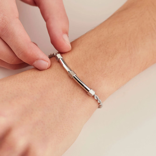 Sagapo bracciale uomo fune - bracciale,