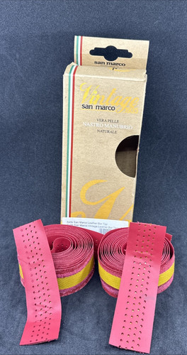 Nastro manubrio pelle rosso