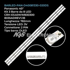 KIT 3 BARRE STRIP 8 LED TV PANASONIC ECHOM-4640WW001 JL.D40081330-020DS-M