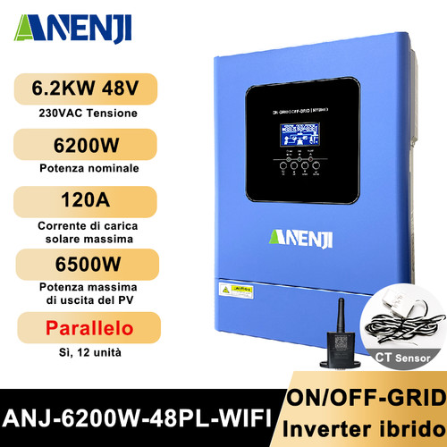 2kw inverter solare ibrido - 6.2kw,